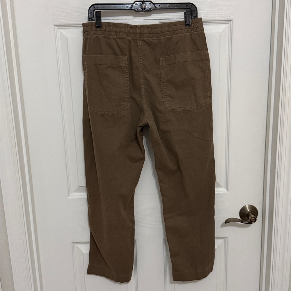 Abercrombie & Fitch Men's loose linen brown pants - Picture 4 of 5